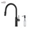 Kibi Hilo Single Handle Pull Down Kitchen Sink Faucet with Soap Dispenser C-KKF2008MB-KSD100MB - alternate 1